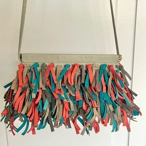 KEMPTON & CO Fringe Crossbody Clutch Bag sample! Retails $325